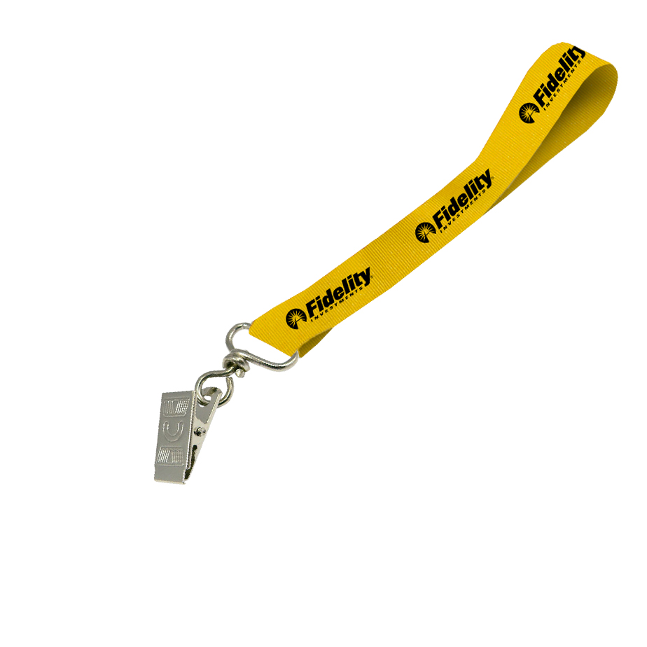 Hi-Viz Wrist Phone Strap Black Sublimation Print S/Sided with Crocodile Clip - Image 2