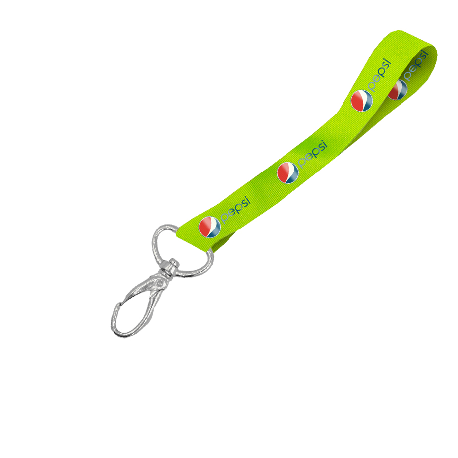 Hi-Viz Wrist Phone Strap DTF Full Colour Reflective Print S/Sided with Lobster Clip