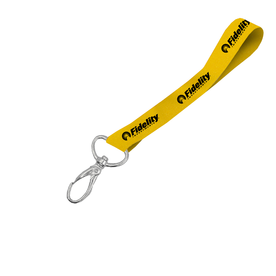 Hi-Viz Wrist Phone Strap Black Sublimation Print S/Sided with Lobster Clip - Image 2