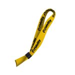 Hi-Viz Event Wristband Black Sublimation Print D/Sided with Barb Buckle