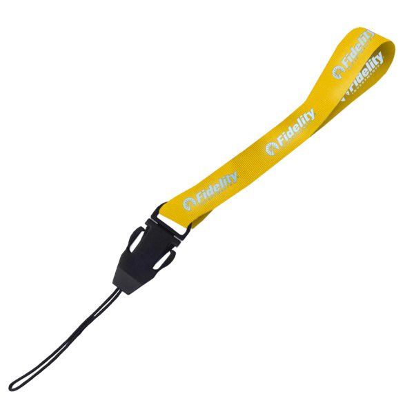 Hi-Viz Wrist Phone Strap Silver Reflective Print D/Sided with Cellphone Clip