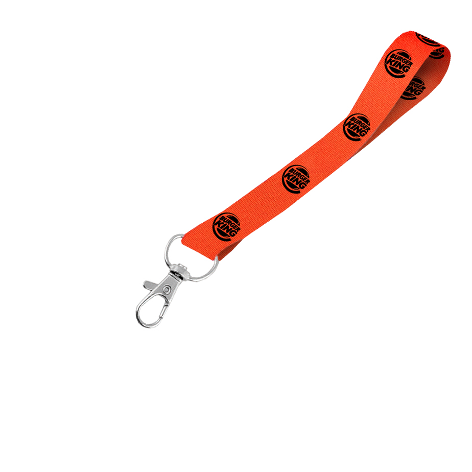 Hi-Viz Wrist Phone Strap Black Sublimation Print D/Sided with Snap Hook - Image 2