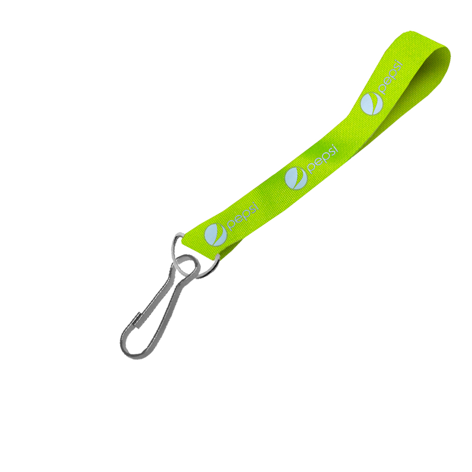 Hi-Viz Wrist Phone Strap Silver Reflective Print S/Sided with Swivel Hook - Image 3