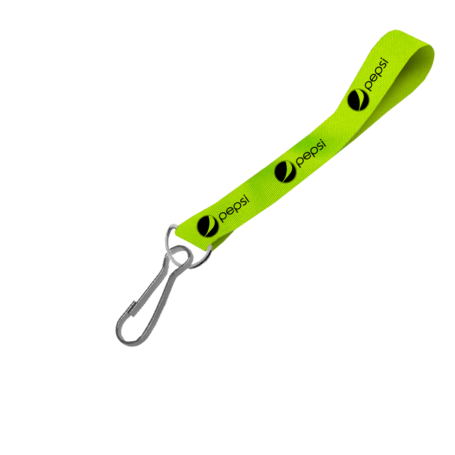 Hi-Viz Wrist Phone Strap Black Sublimation Print S/Sided with Swivel Hook - Image 3