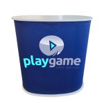 Kidney Shaped Promo Counter with fabric print & Carry Bag