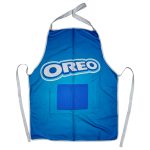 Chives Full Body Apron With Front Pocket With S/S Print Binded With Petersham Webbing