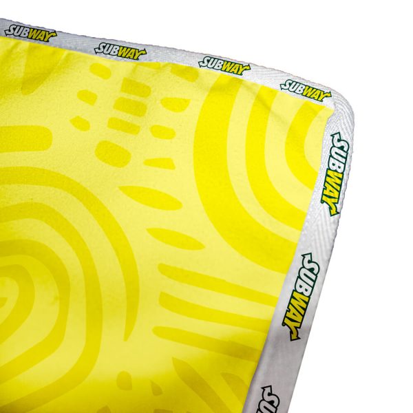 Parsley Quick Drying Tea Towel S/S Print Binded With Personlised Branded Petersham Webbing
