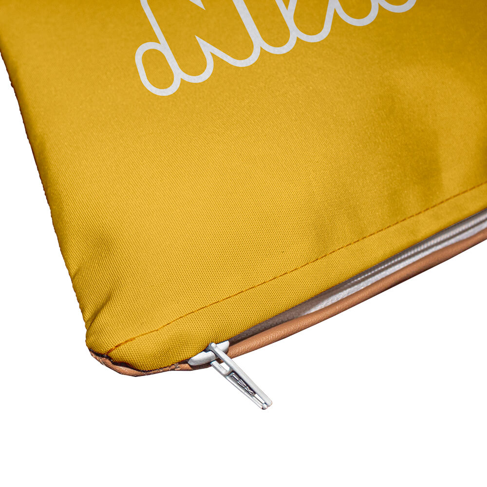 Falcon Faux Leather/Fabric Mix Scatter Cushion Outer Print - Image 2