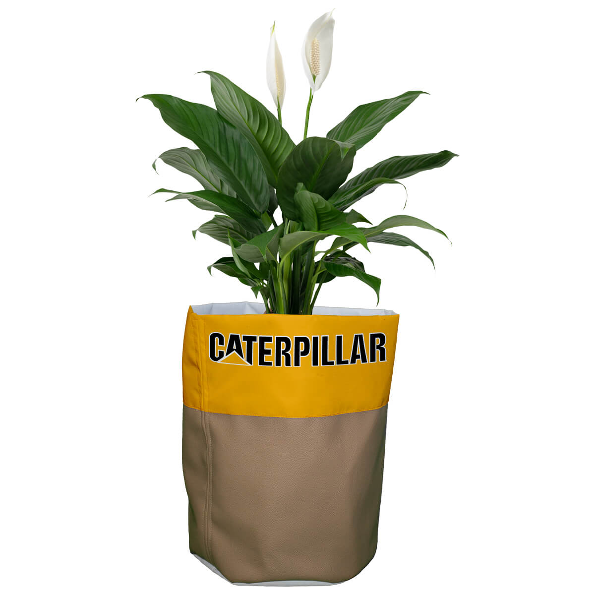 Kingfisher Mix Faux Leather/Fabric Pot Plant Cover Outer Print - Image 2