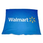 Marabou Mongolian Fleece Throw S/S Print Binded With Personalised Branded Petersham Webbing