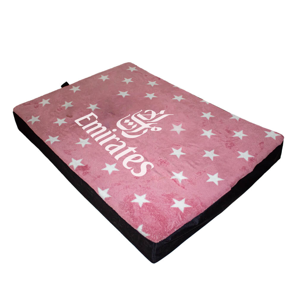 Luna Medium Pet Bed with Removable Mongolian Fleece Cover With Canvas Base - Image 2