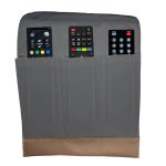 Raven Faux Leather/ Fabric Mix Remote Control Sofa Caddy Full Coverage Print