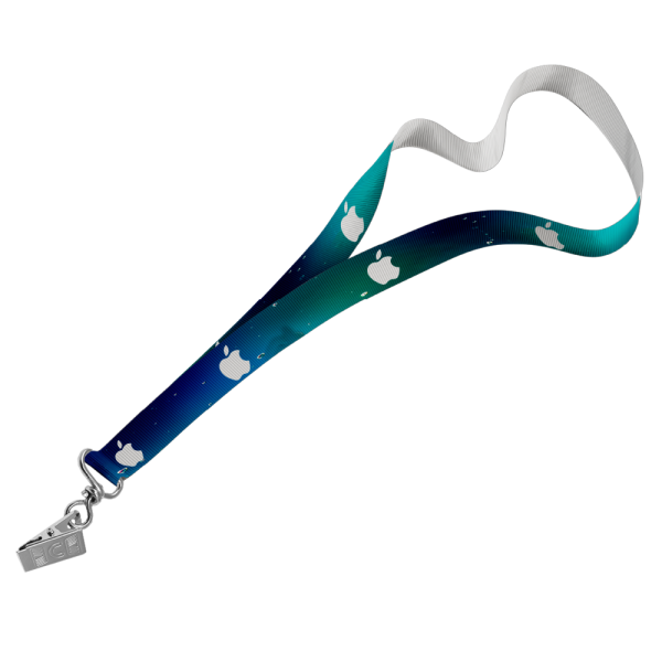 Petersham Lanyard S/Sided Print with Crocodile Clip 15 x 950mm