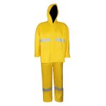 PVC Rubberised Rain Suit With Reflective Tape