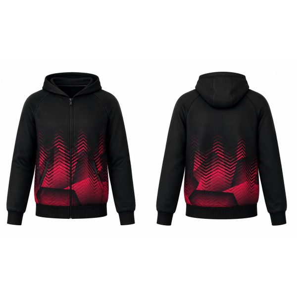 Dye Sublimated Softshell Full Zip Hoodie | Raglan Sleeve