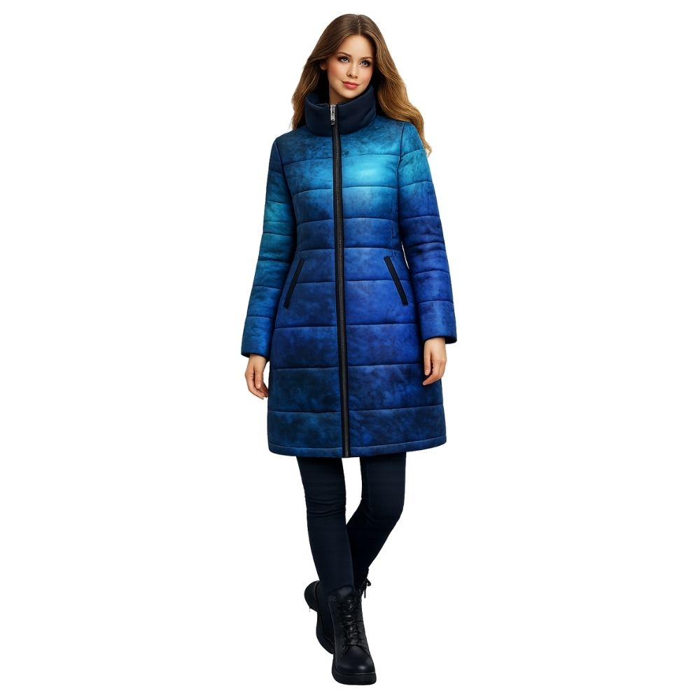 Dye Sublimated Micro Active Long Puffer Jacket