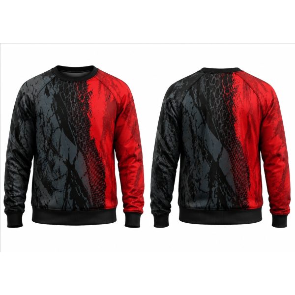 Kid's Dye Sublimated Triacetate Crew Neck Sweater | Raglan Sleeve