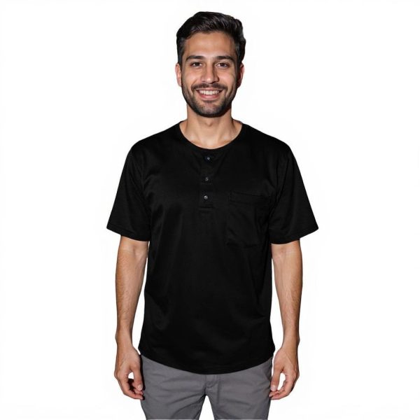 Maasai Buttoned Round Neck Scrubs Men's