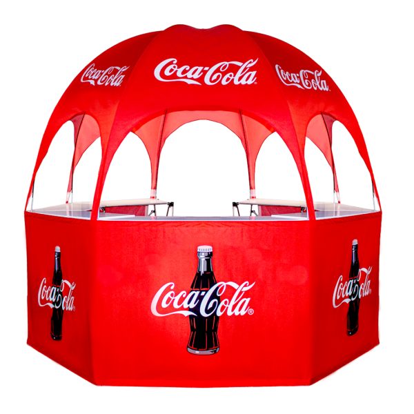 Octagon Event Kiosk With Canopy And Shelves