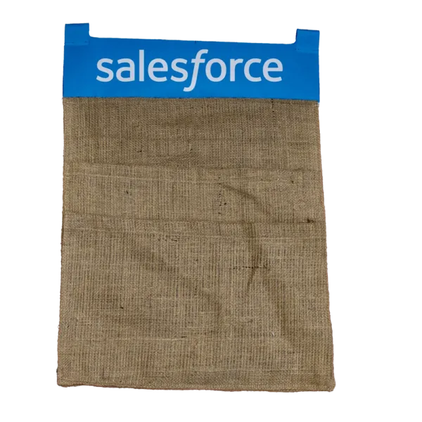 Moringa Hessian / Fabric Mix Hanging Office Organiser