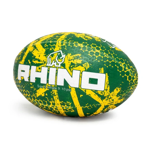 Rhino Graffiti Rugby Ball Green