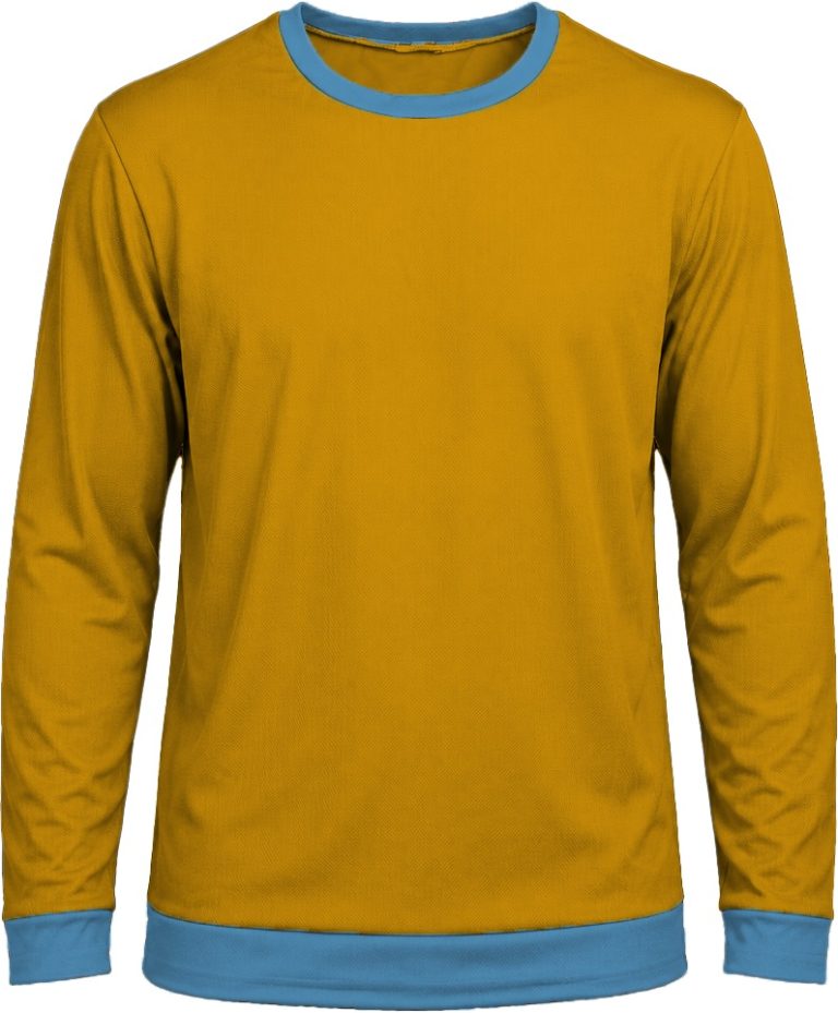 Ringer Kiddies Crew Neck T-shirt, Fitted Long Sleeve, Reverse Birdseye