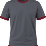 Ringer Kiddies Crew Neck T-shirt, Fitted Short Sleeve, Birdseye