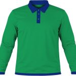 Ringer Kiddies Golf Shirt, Fitted Long Sleeve, Birdseye