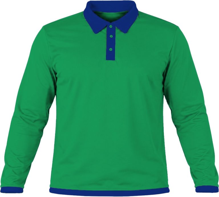 Ringer Kiddies Golf Shirt, Fitted Long Sleeve, Birdseye
