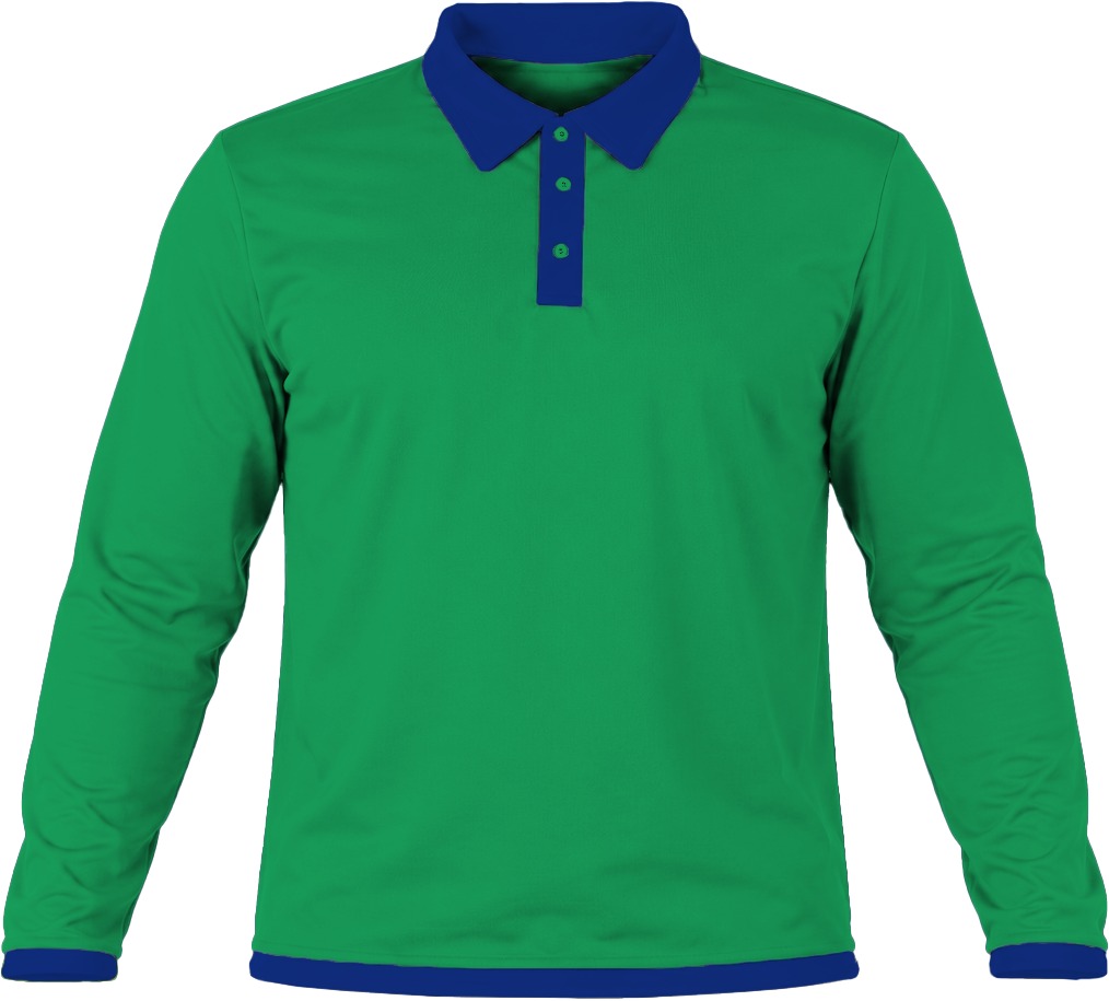 Ringer Kiddies Golf Shirt, Fitted Long Sleeve, Reverse Birdseye