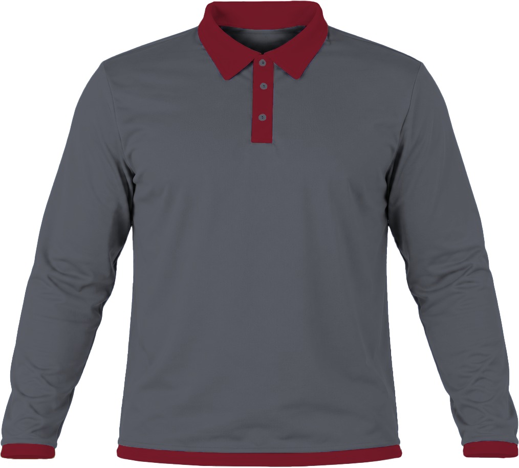 Ringer Kiddies Golf Shirt, Fitted Long Sleeve, Reverse Birdseye - Image 10