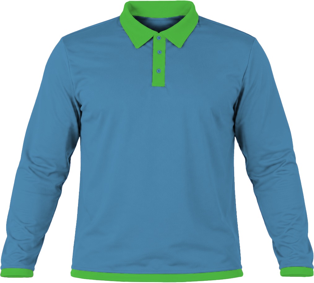 Ringer Kiddies Golf Shirt, Fitted Long Sleeve, Reverse Birdseye - Image 11
