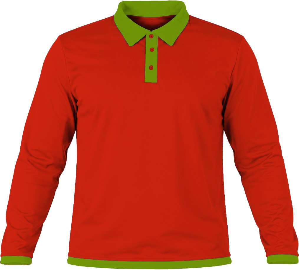 Ringer Kiddies Golf Shirt, Fitted Long Sleeve, Reverse Birdseye - Image 15