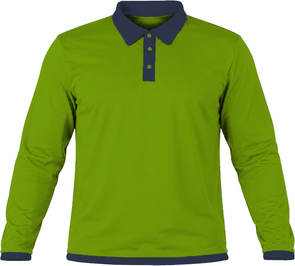 Ringer Kiddies Golf Shirt, Fitted Long Sleeve, Reverse Birdseye - Image 16