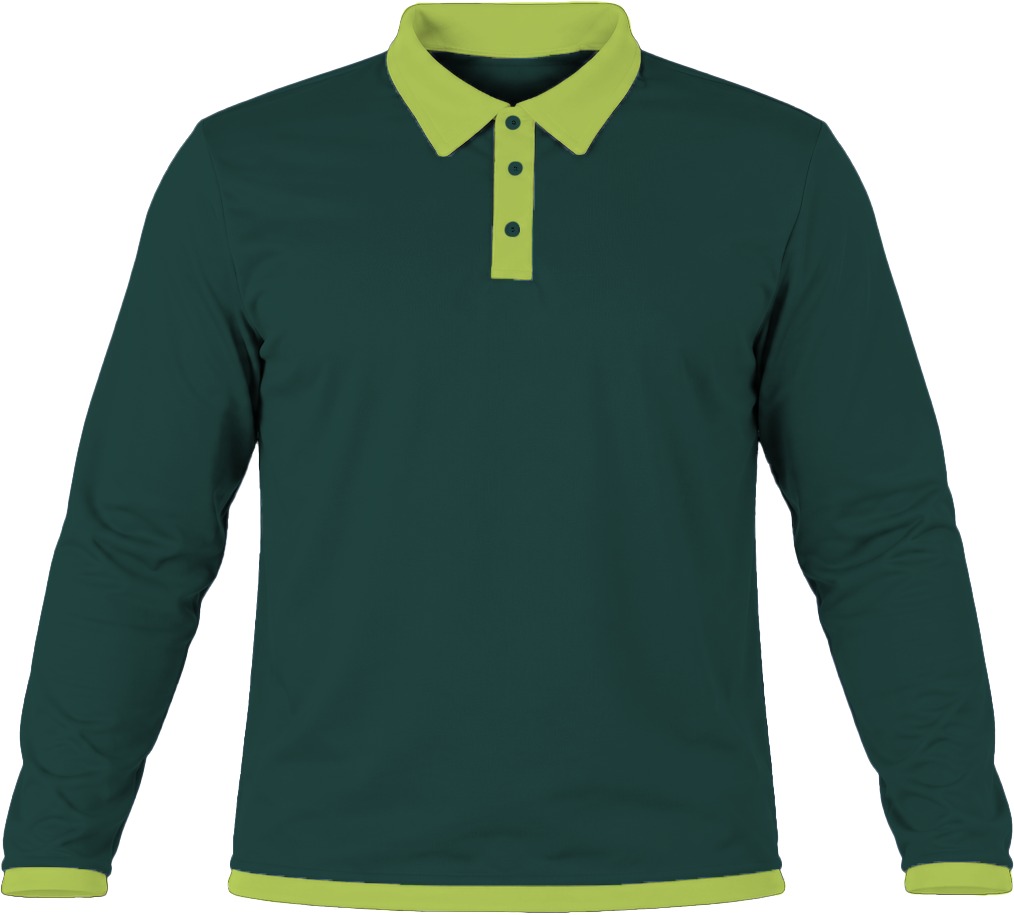 Ringer Kiddies Golf Shirt, Fitted Long Sleeve, Reverse Birdseye - Image 19