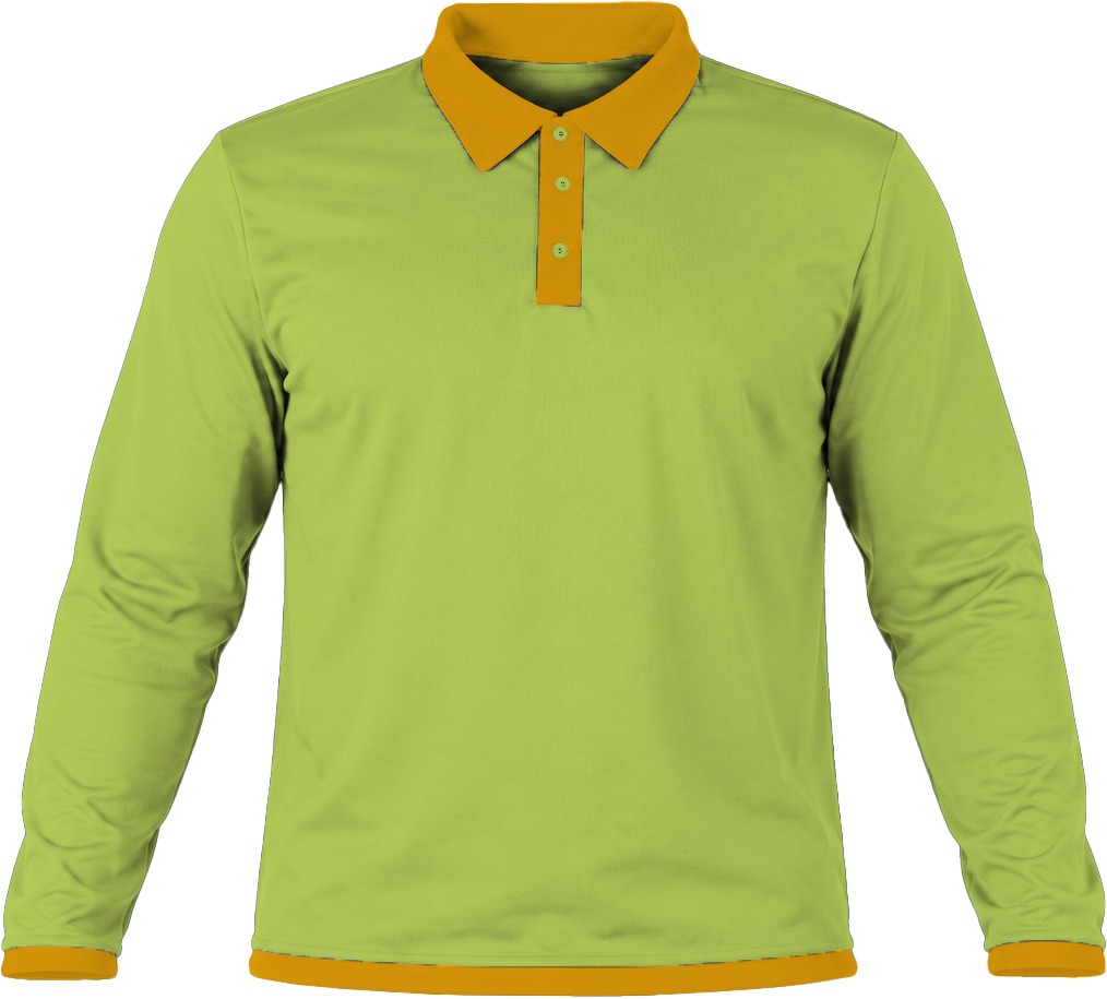 Ringer Kiddies Golf Shirt, Fitted Long Sleeve, Reverse Birdseye - Image 2