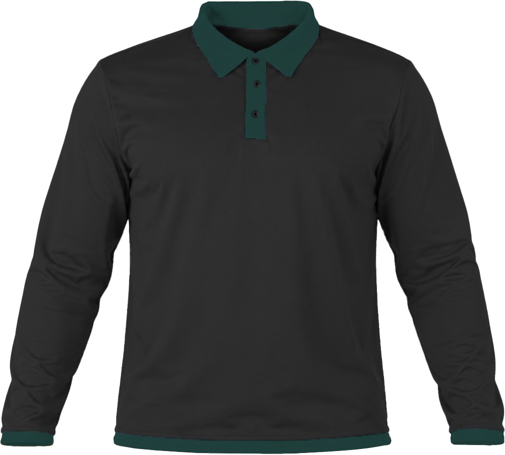 Ringer Kiddies Golf Shirt, Fitted Long Sleeve, Reverse Birdseye - Image 5