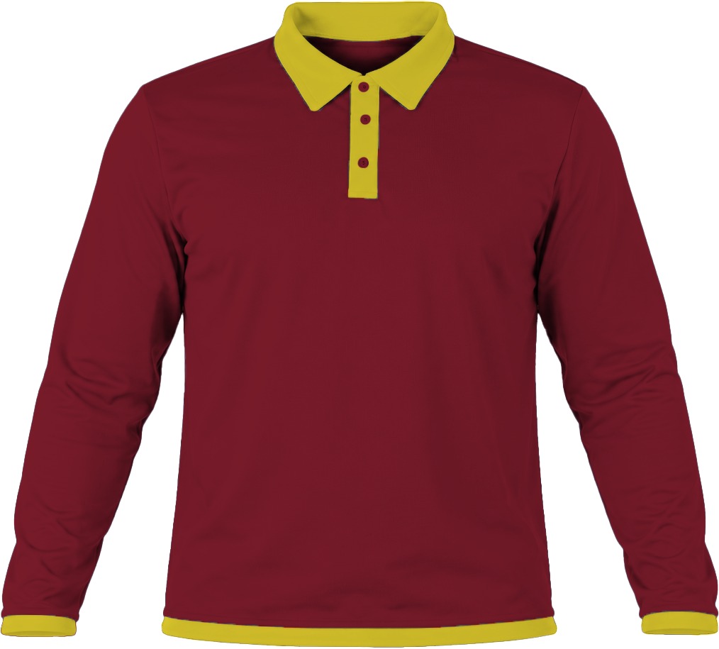 Ringer Kiddies Golf Shirt, Fitted Long Sleeve, Reverse Birdseye - Image 7