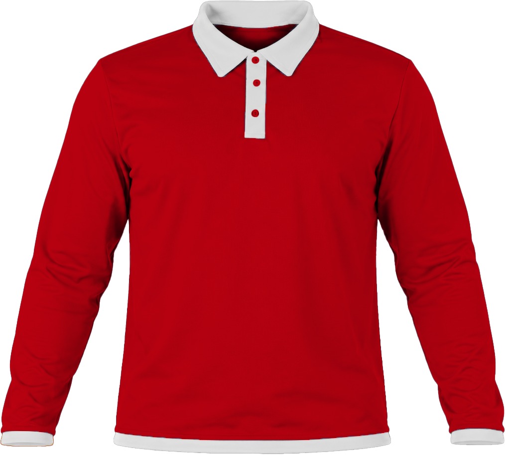 Ringer Kiddies Golf Shirt, Fitted Long Sleeve, Reverse Birdseye - Image 8
