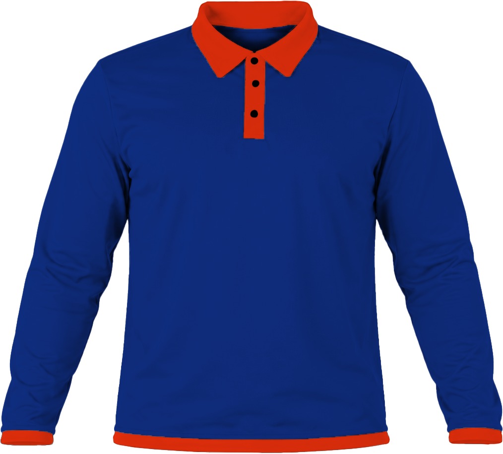 Ringer Kiddies Golf Shirt, Fitted Long Sleeve, Reverse Birdseye - Image 9