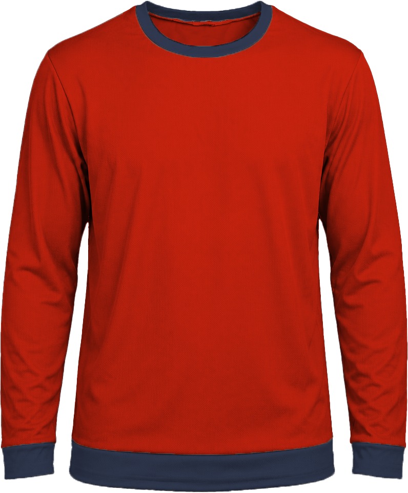 Ringer Ladies Crew Neck T-shirt, Fitted Long Sleeve, Birdseye - Image 10