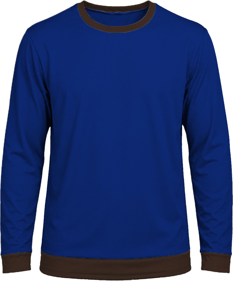 Ringer Ladies Crew Neck T-shirt, Fitted Long Sleeve, Birdseye - Image 11