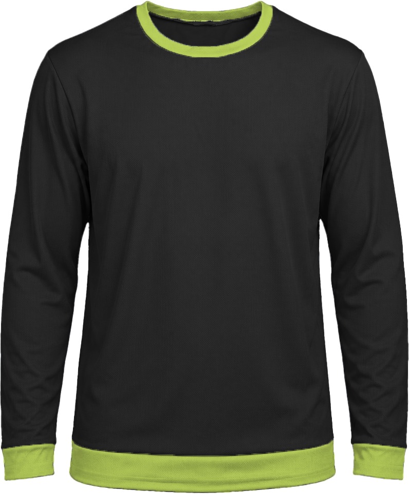 Ringer Ladies Crew Neck T-shirt, Fitted Long Sleeve, Birdseye - Image 19