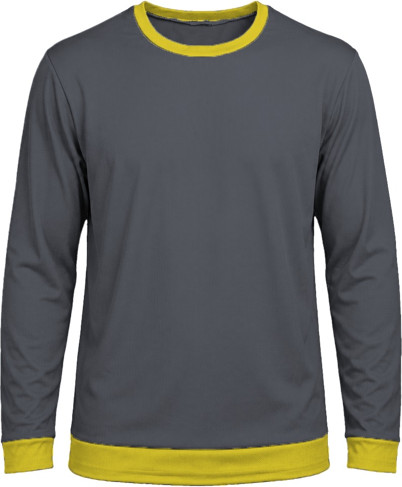 Ringer Ladies Crew Neck T-shirt, Fitted Long Sleeve, Birdseye - Image 2
