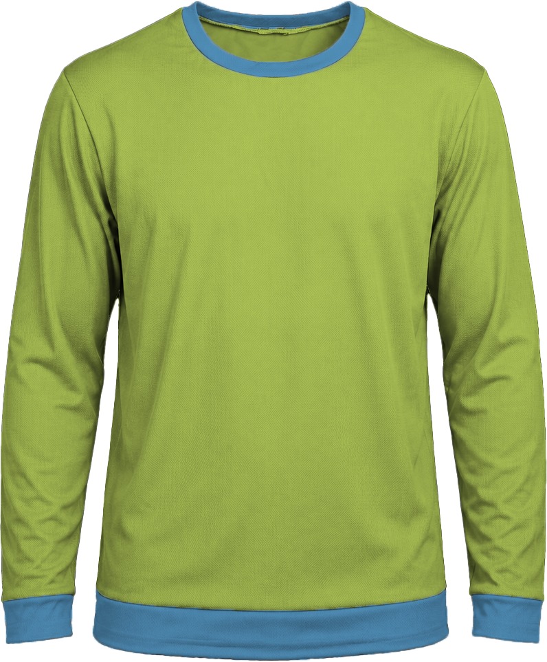 Ringer Ladies Crew Neck T-shirt, Fitted Long Sleeve, Birdseye - Image 5