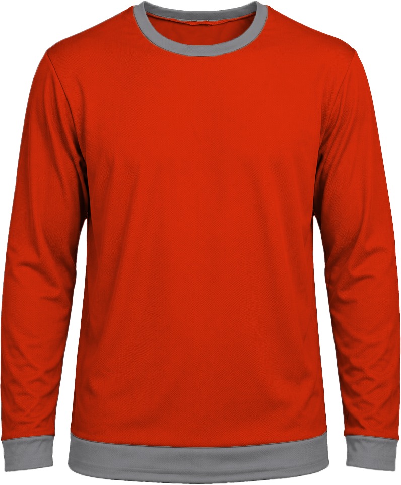 Ringer Ladies Crew Neck T-shirt, Fitted Long Sleeve, Birdseye - Image 6