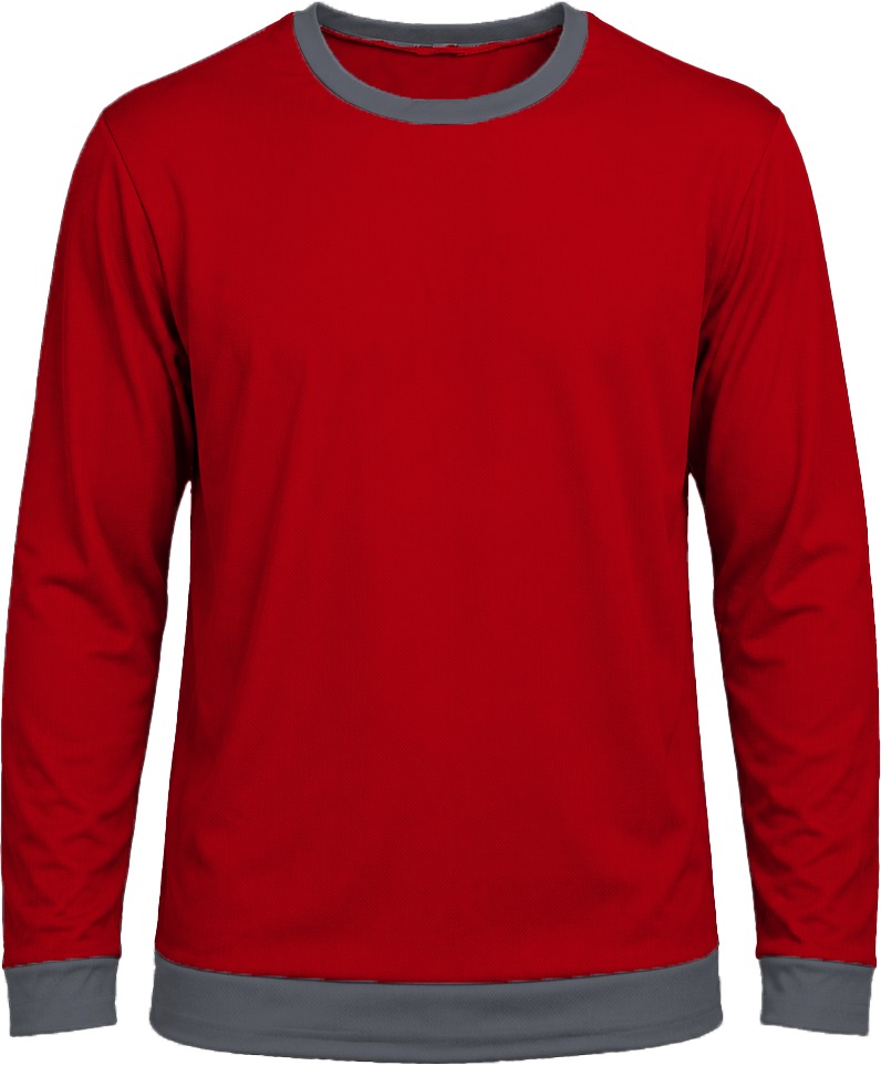 Ringer Ladies Crew Neck T-shirt, Fitted Long Sleeve, Birdseye - Image 8