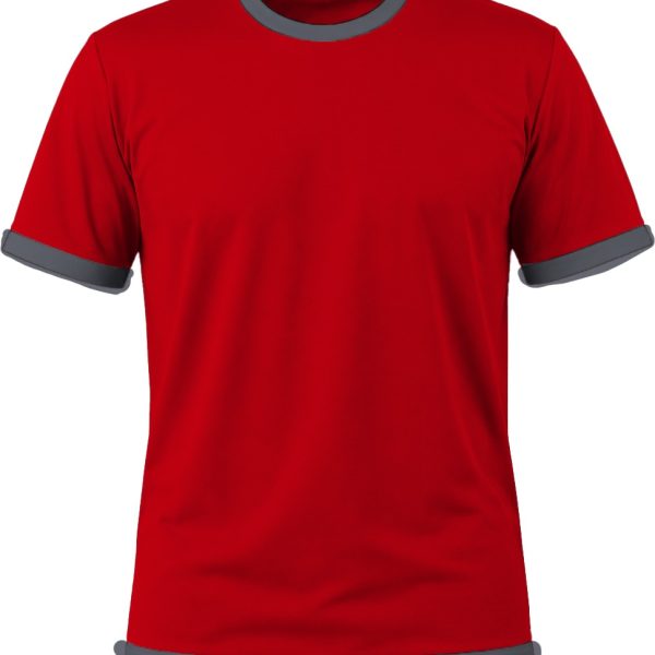 Ringer Ladies Crew Neck T-shirt, Fitted Short Sleeve, Birdseye