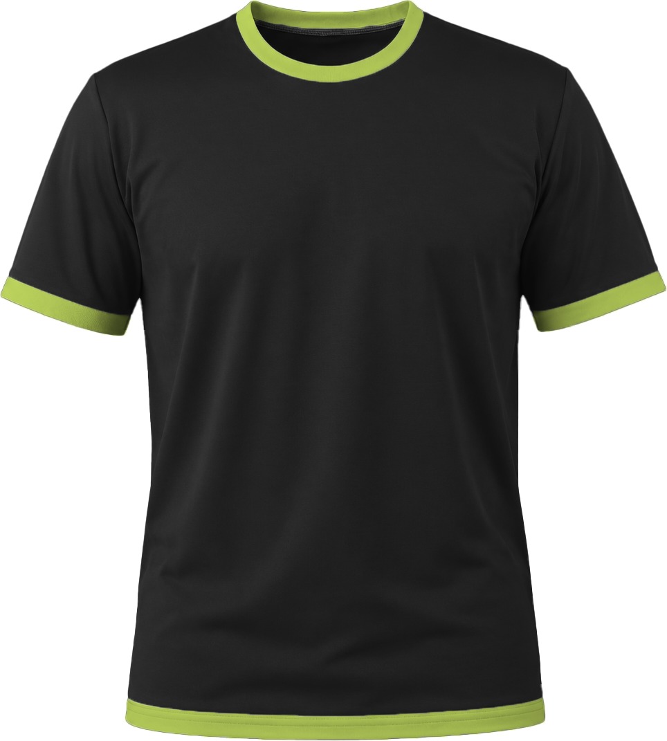 Ringer Ladies Crew Neck T-shirt, Fitted Short Sleeve, Birdseye - Image 3