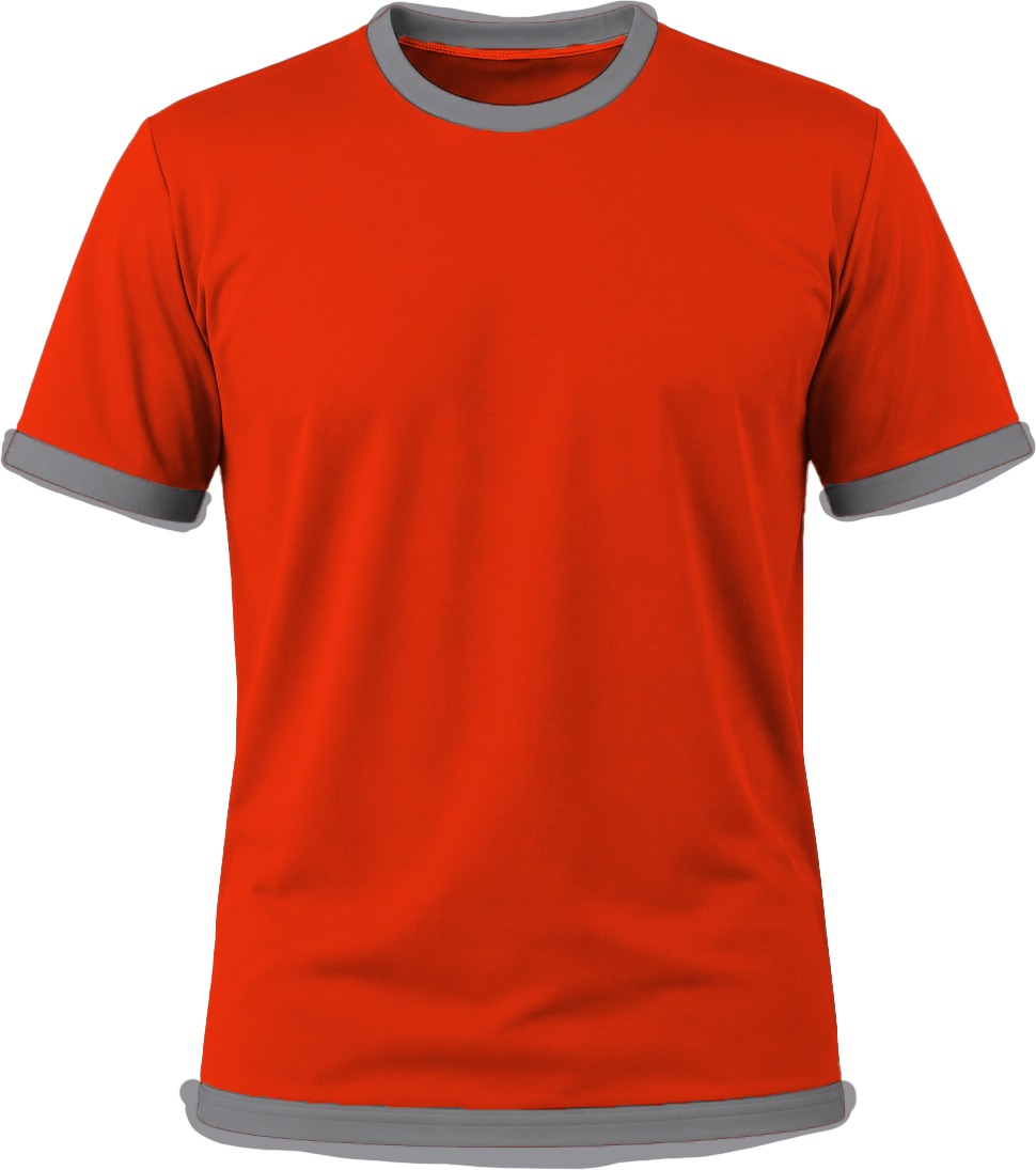 Ringer Ladies Crew Neck T-shirt, Fitted Short Sleeve, Birdseye - Image 5